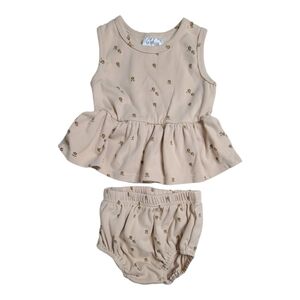 Mebie Baby Oat Floral Peplum Set 6-12M